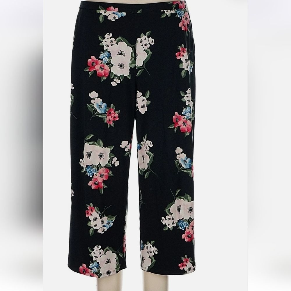 NWT J Jill L Floral Wide-Leg Pants Floral